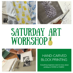 Hand-carved Block Printing on PAPER or FABRIC