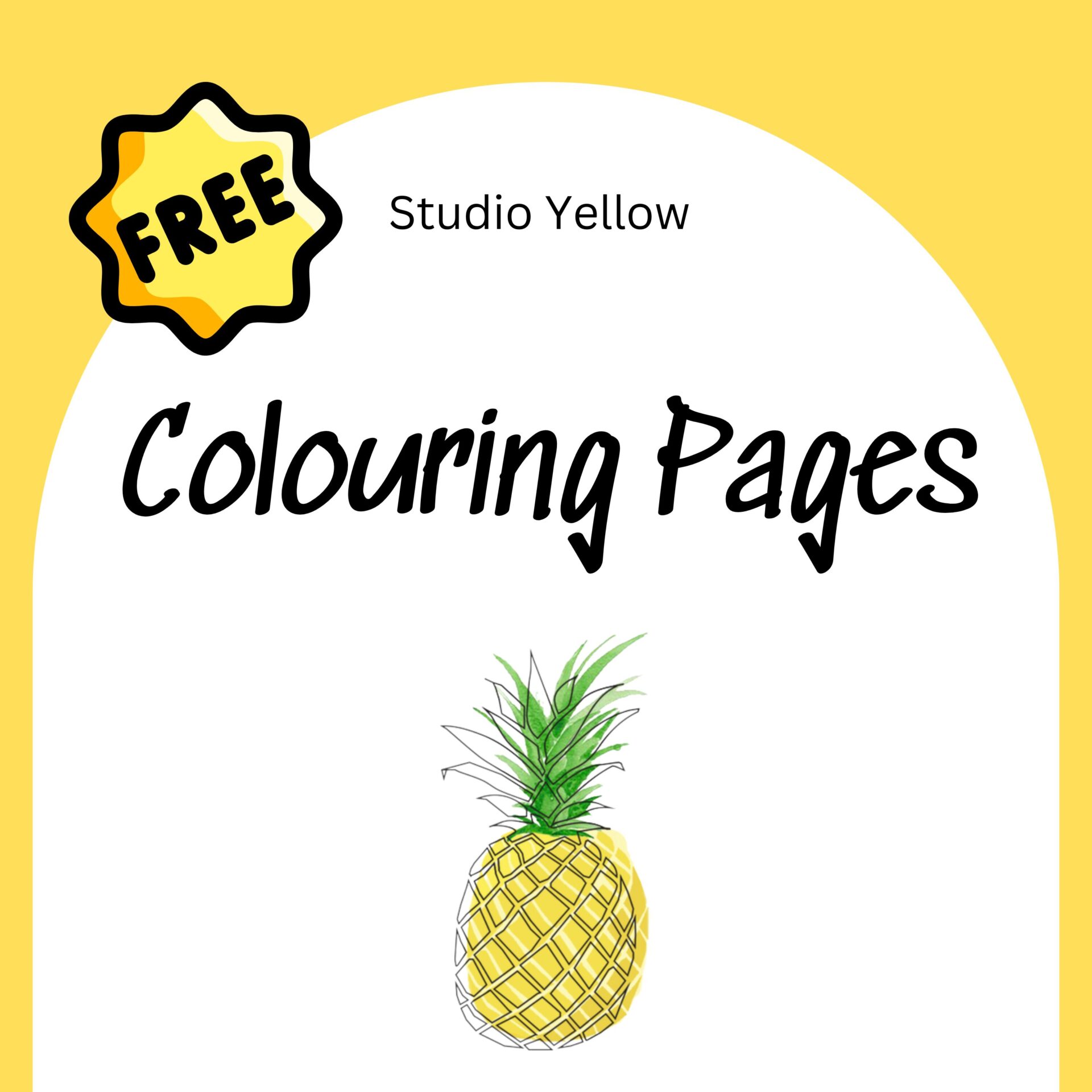 Yellow Colouring Free Colouring Pages - Studio Yellow | Manly West | Brisbane